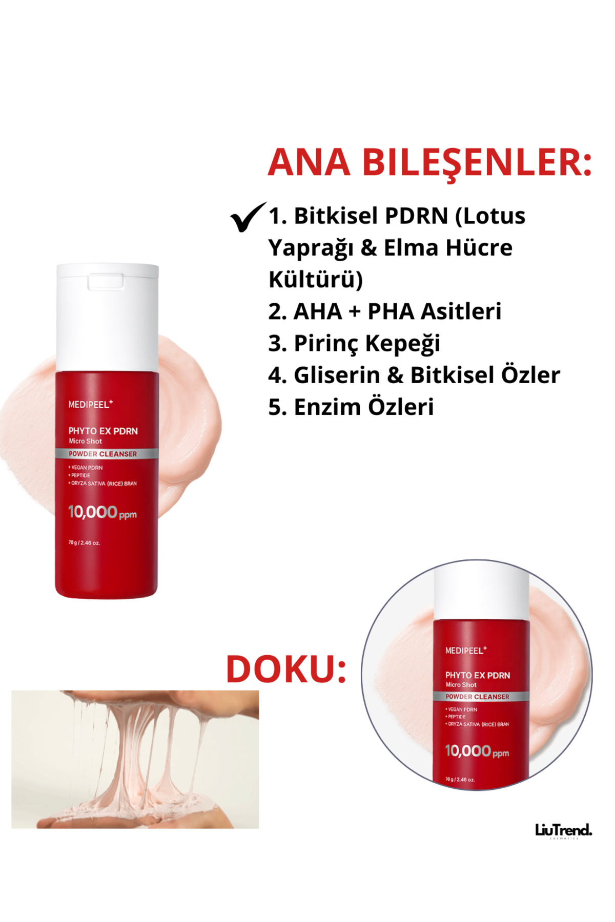 Phyto EX PDRN Micro Shot Powder Cleanser 70 g PDRN içeren yüz temizleme pudrası — M0454 — تصویر 2 از 6