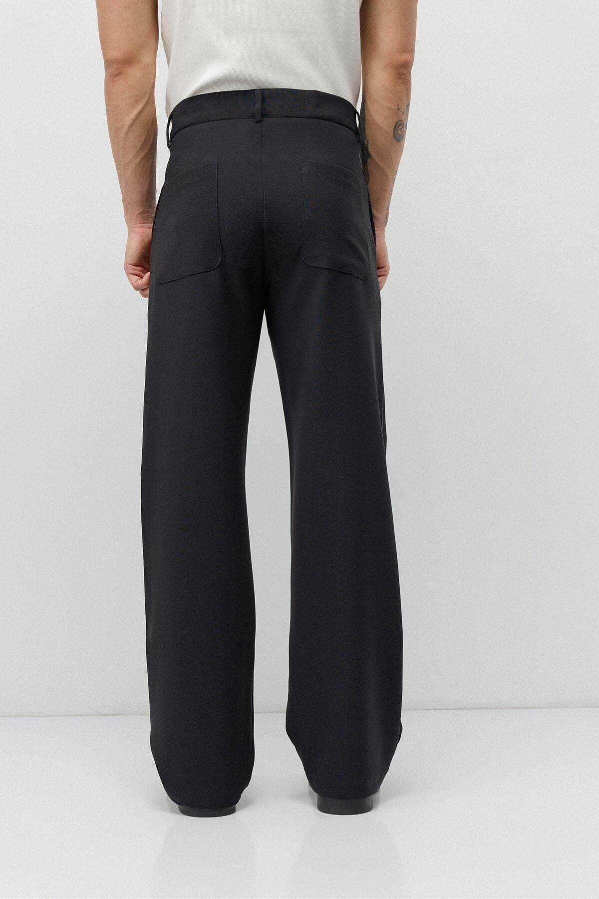Flare Fit Kumaş Pantolon Siyah — مشکی V80-53 — تصویر 3 از 4