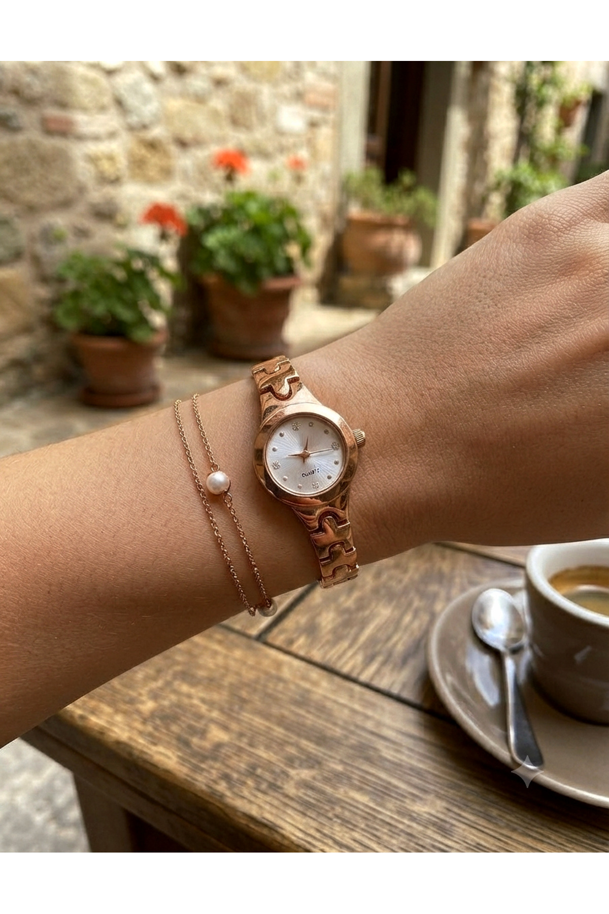 DARK BLANC Rose gold Minimal Kol Saati