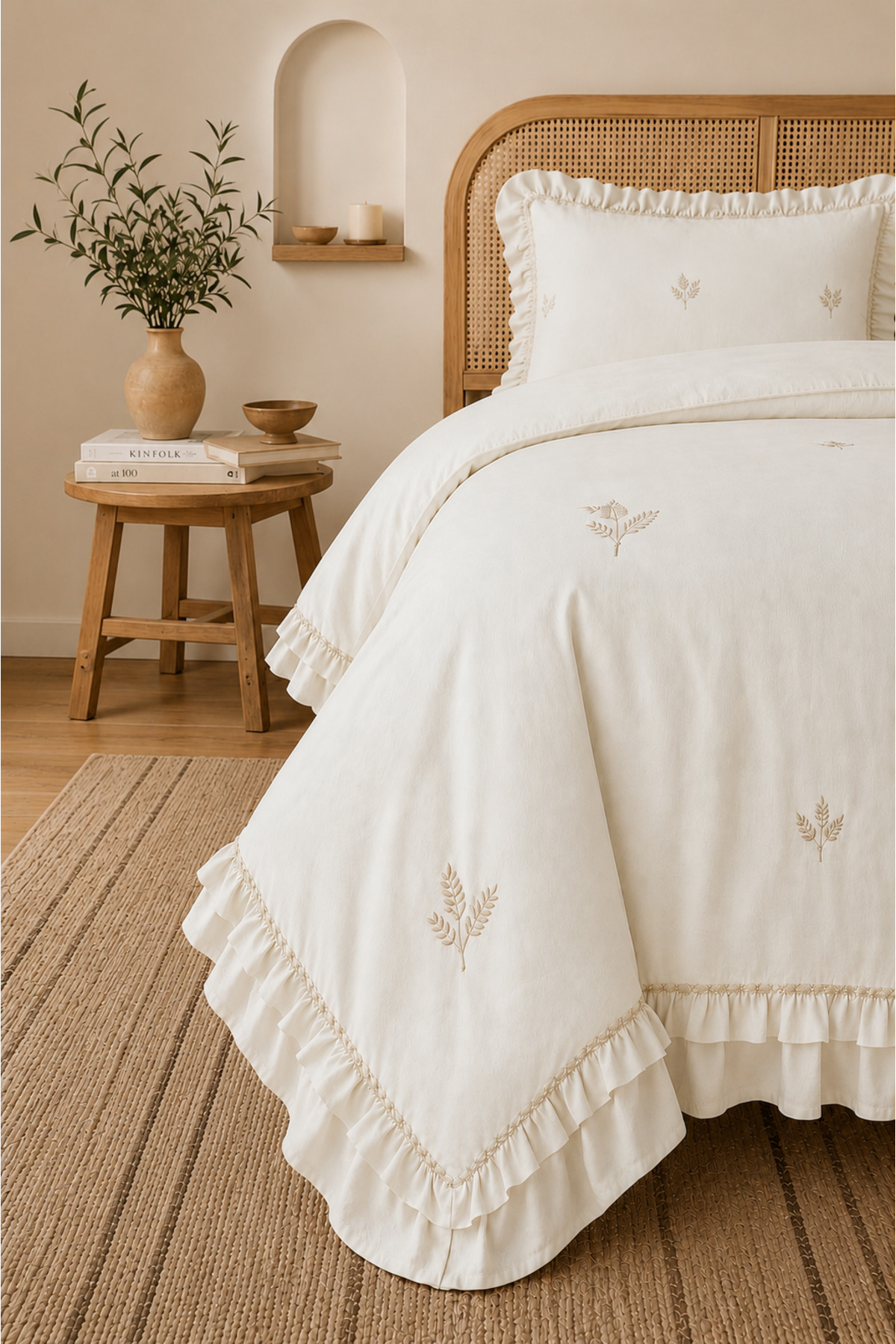 Perla Double Bedspread Set | 240x260 cm | Soft Texture | Daily and Dowry