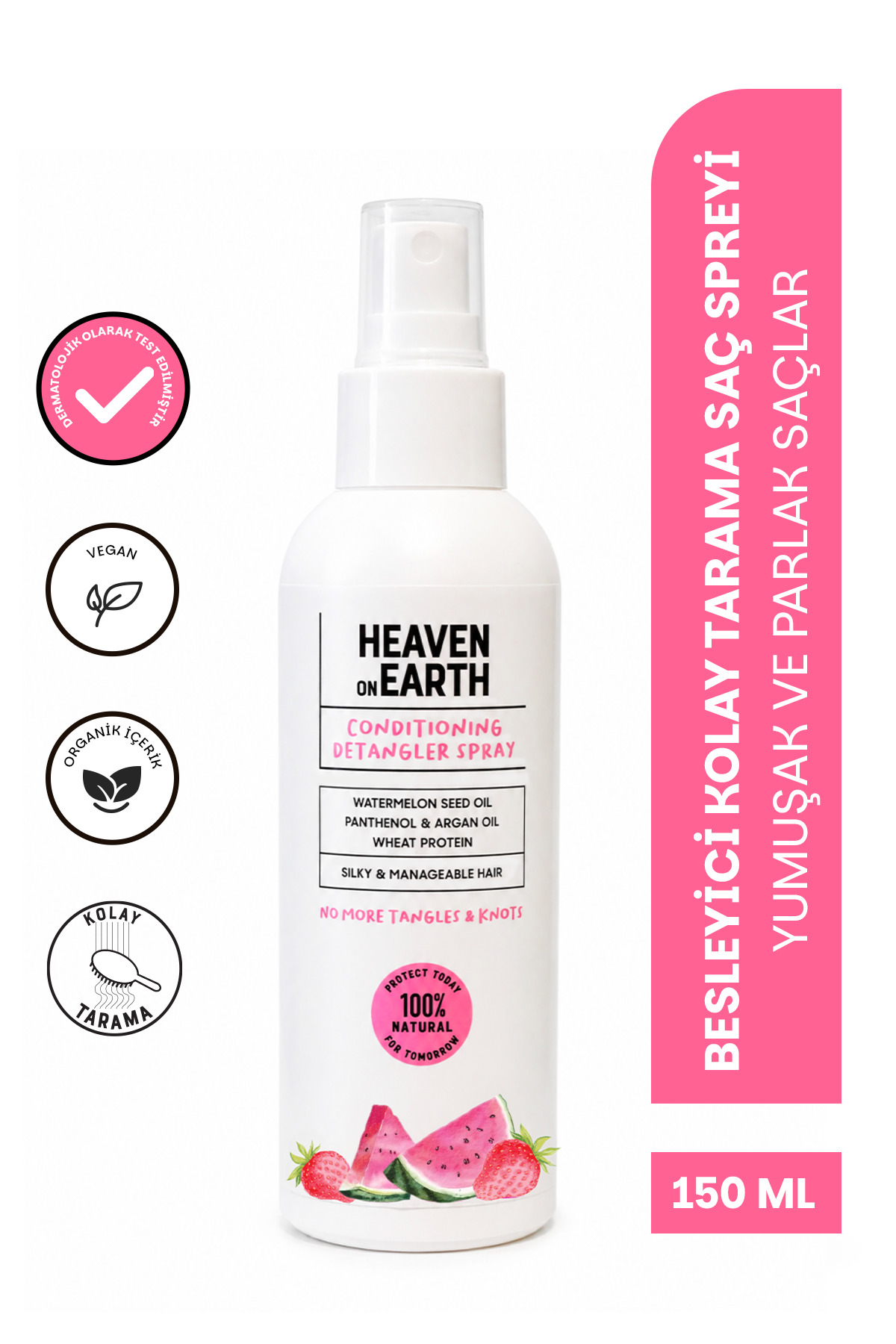 Heaven on Earth %100 Doğal ve Organik Içerikli Kolay Saç Tarama Spreyi-150 ml — 8683148624288