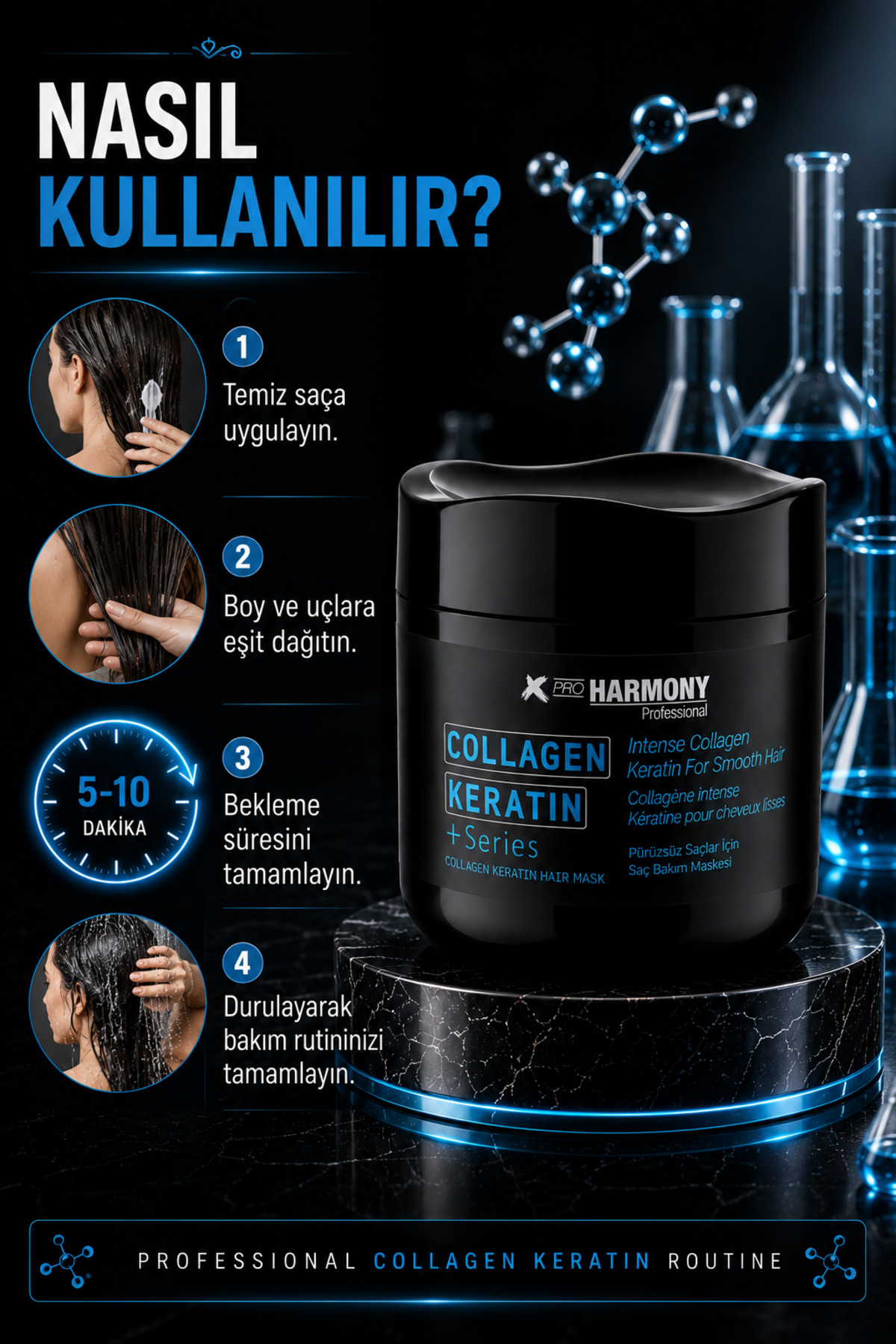 HORIN COSMETICS スキンケアセット X Pro Harmony Collagen Keratin Hair Mask Pürüzsüz Saçlar İçin Saç