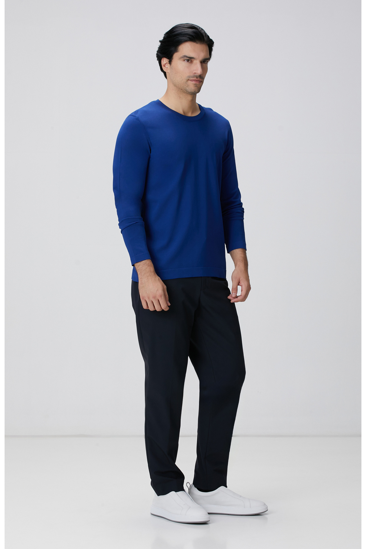 N-Tech Saks Basic Triko Kazak — آبی 1095579 — تصویر 3 از 6