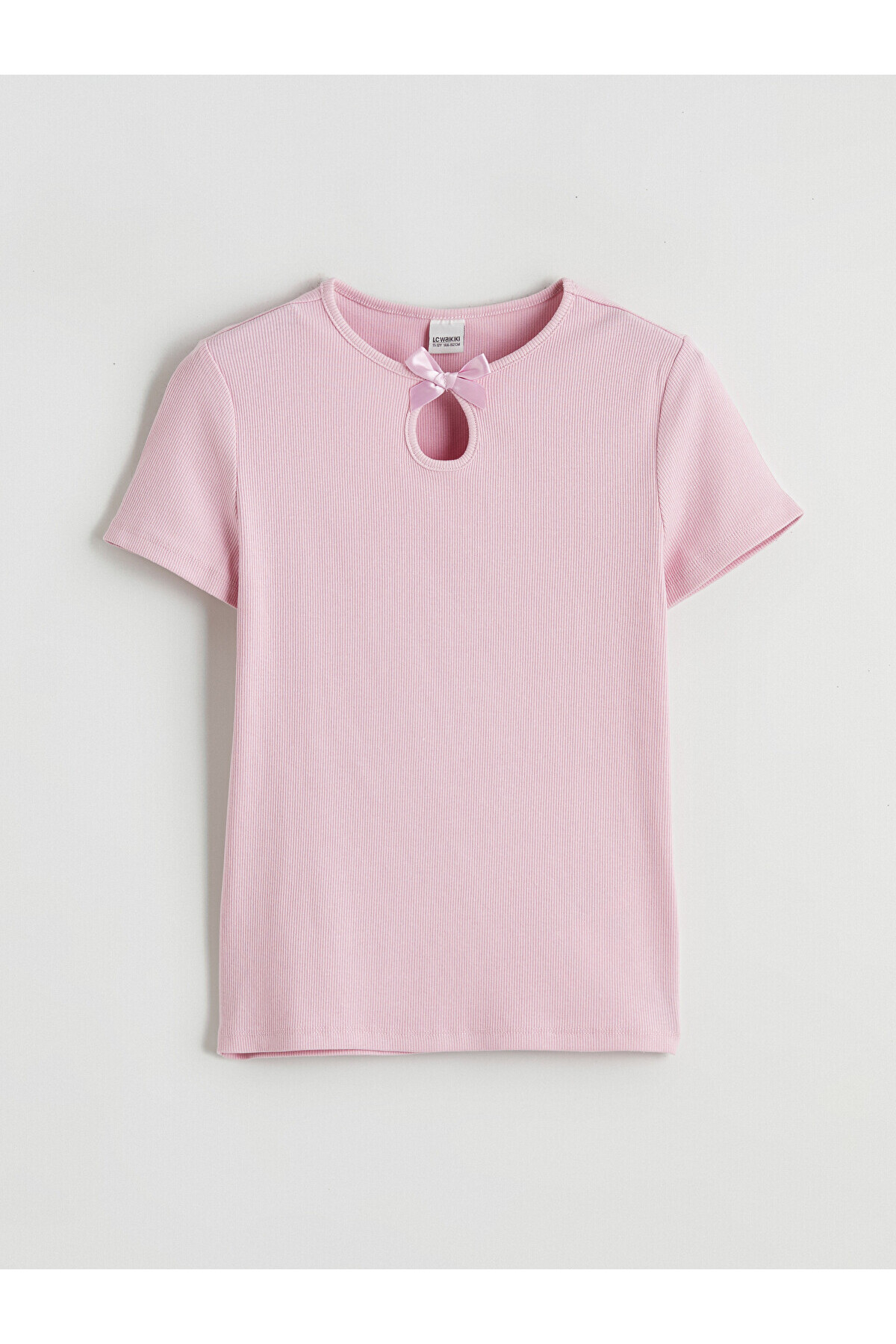 LC Waikiki Trendlucky Girl's T-Shirt with Bow Detail