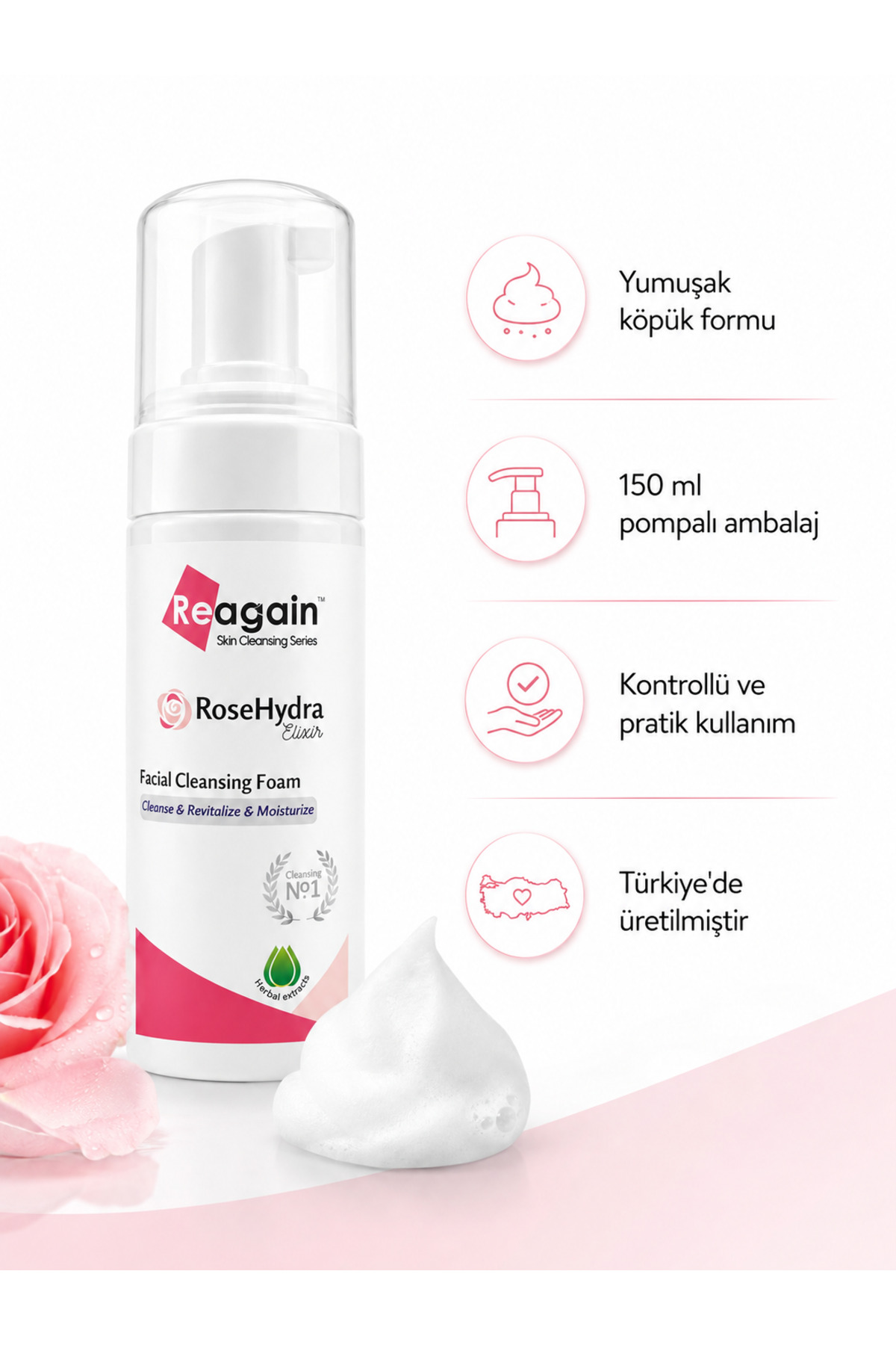 Gözenek ve Sebum Dengeleyici Yüz Temizleme Köpüğü - Niacinamide, Zinc PCA & Hyaluronik Asit 150 ml — TYCUKP4PFN169944454660440 — تصویر 8 از 8