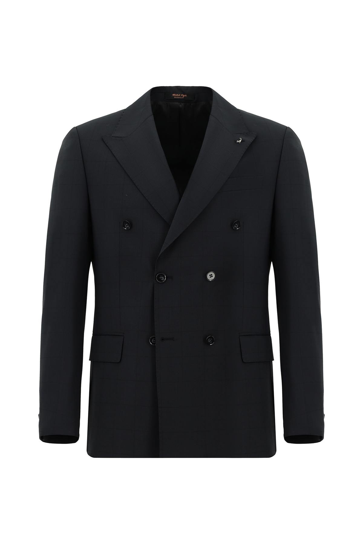 6 Drop Regular Fit Standart Kesim Yünlü Kareli Kruvaze Takım Elbise — مشکی ASSZ1Z90EK014 — تصویر 2 از 4