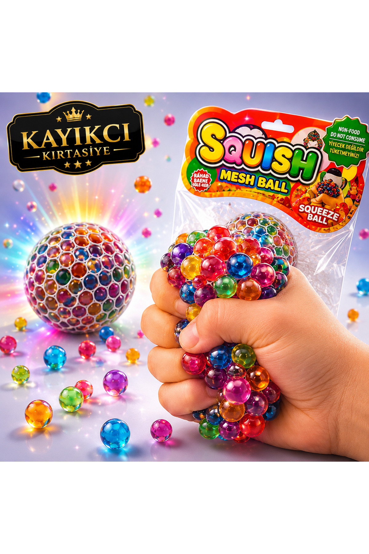 KayıkcıKırtasiye Beyin Slime 1 Adet Sukuşi Slaym Fileli Stres Topu Karne Hediyesi Sıkma Topu Sukuşi Beyin