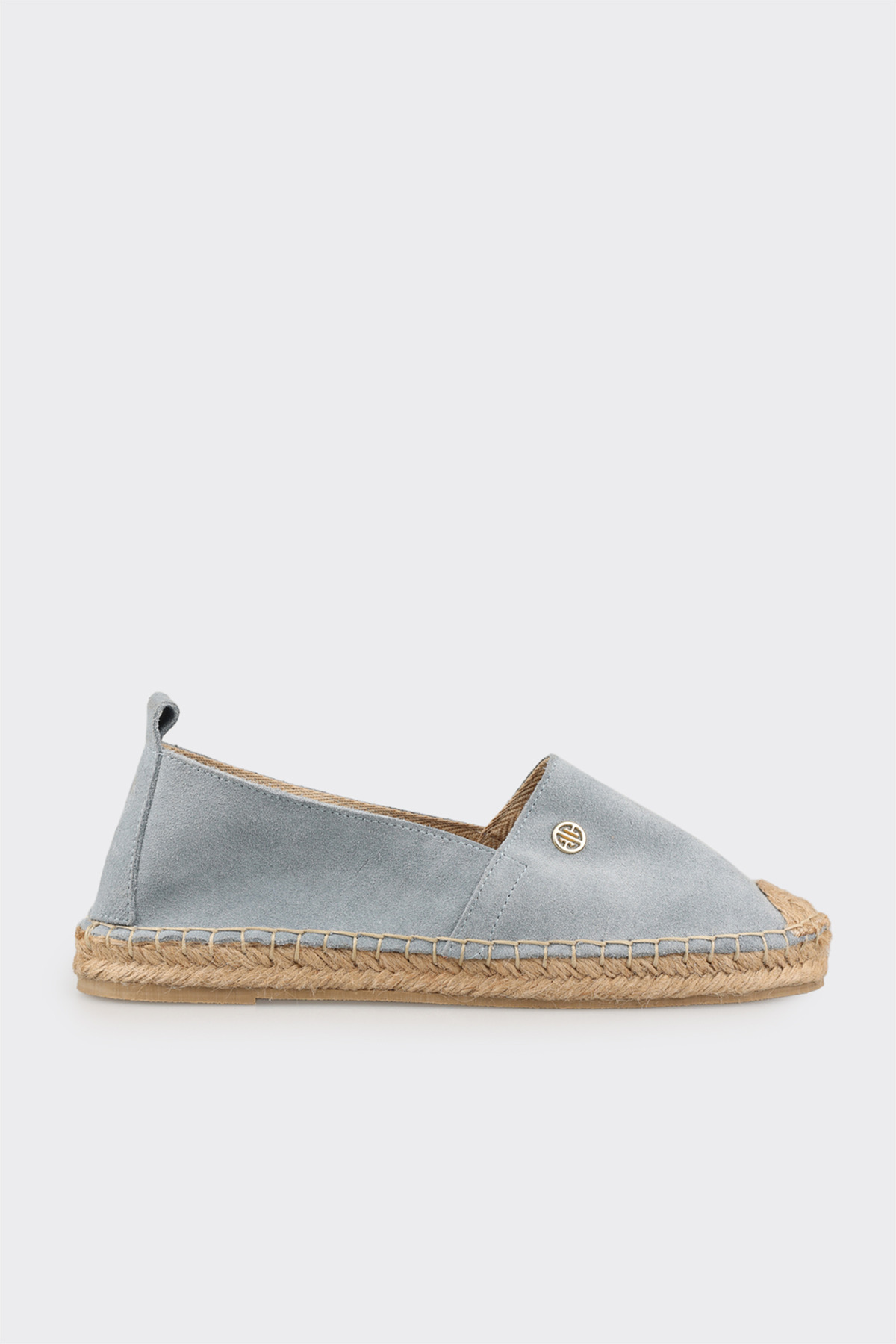 Blue Leather Women's Espadrilles