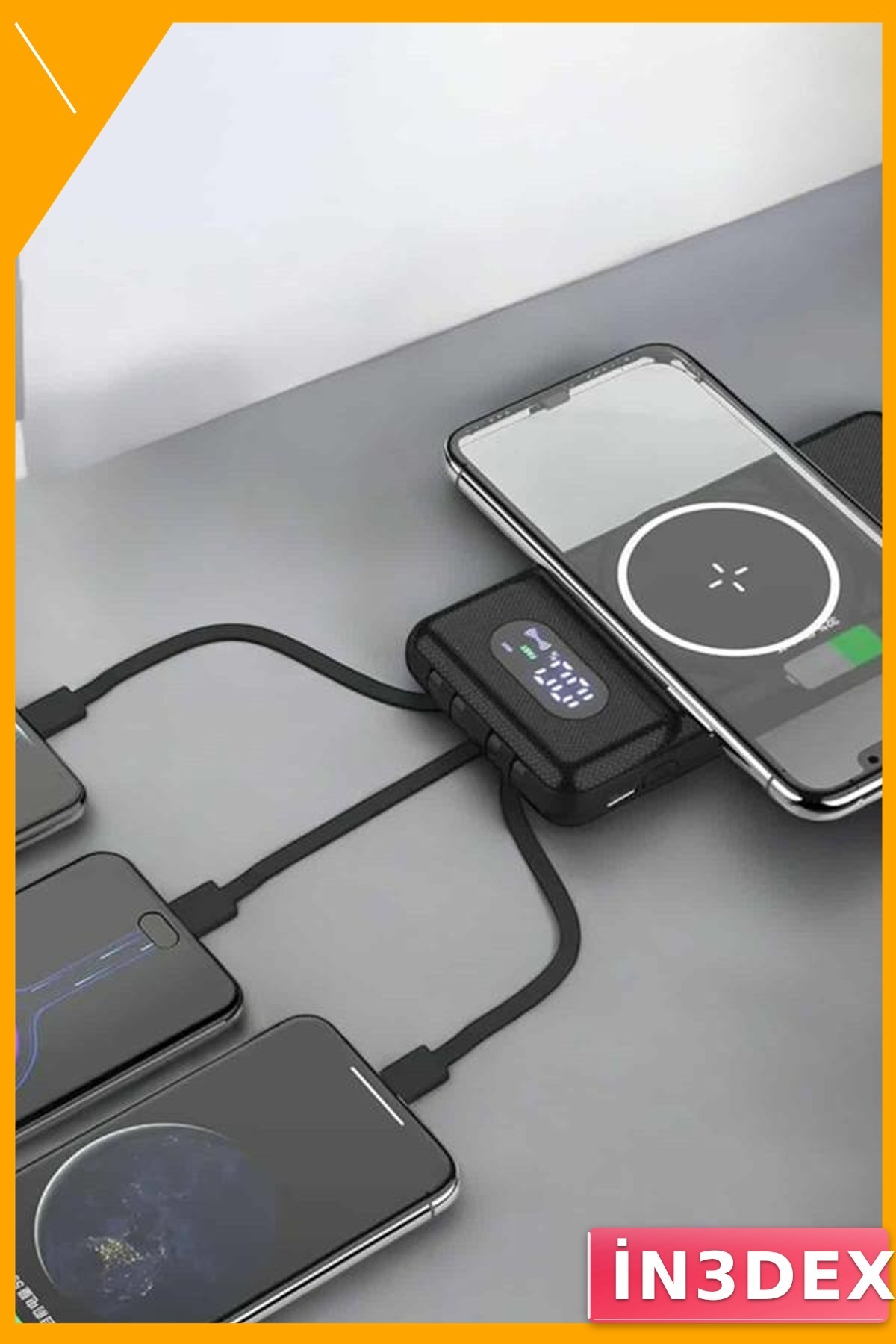 4 Portlu Hızlı Şarj Powerbank 10000mAh Dijital Göstergeli