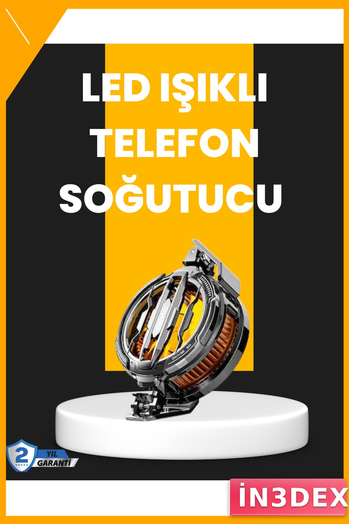 Telefon Soğutucu Sessiz Fanlı RGB Işıklı Evrensel Uyumlu