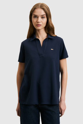 U.S. Polo Assn. Kadın Lacivert Polo Yaka Basic Tişört 50323447-VR033