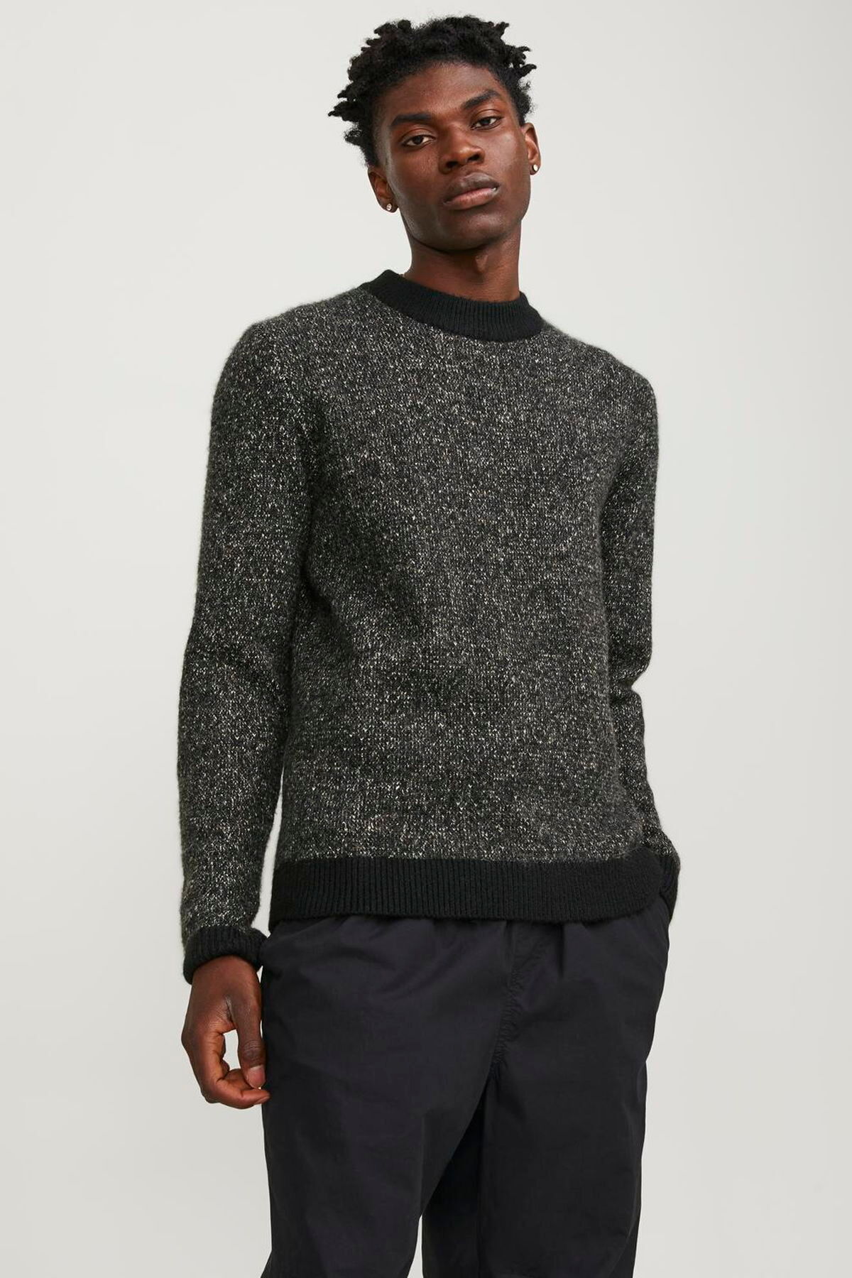 ژاکت یقه ایستاده مردانه سایز معمولی - فضا جک اند جونز پلیور Jack & Jones