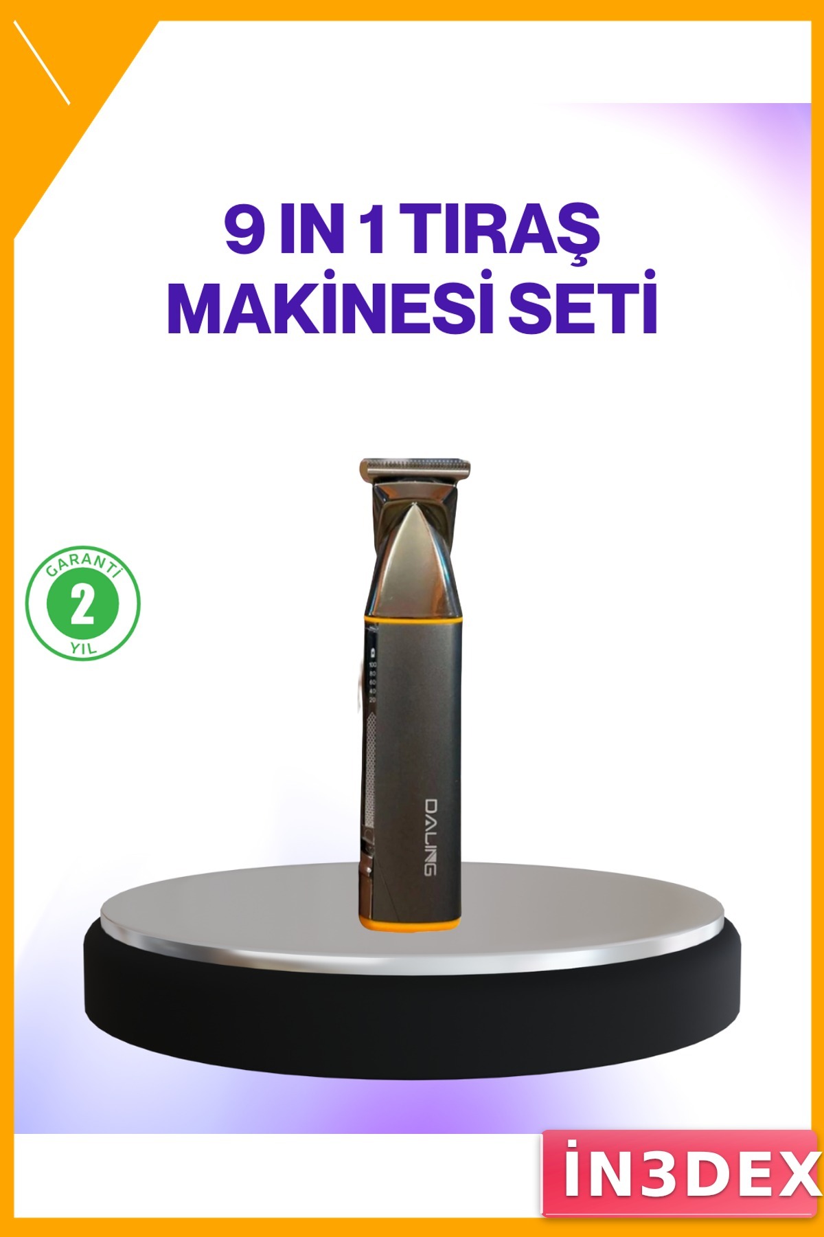 9'u 1 Arada Şarjlı Erkek Bakım Cihazı Saç Sakal Bıyık Ense Trimmer