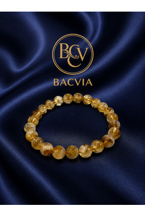 Bacvıa 8 mm Sitrin bileklik