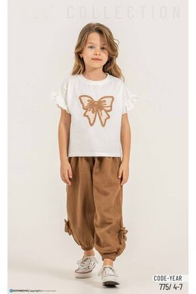 çelik kids Kız Çocuk Fırfır Kollu Takım