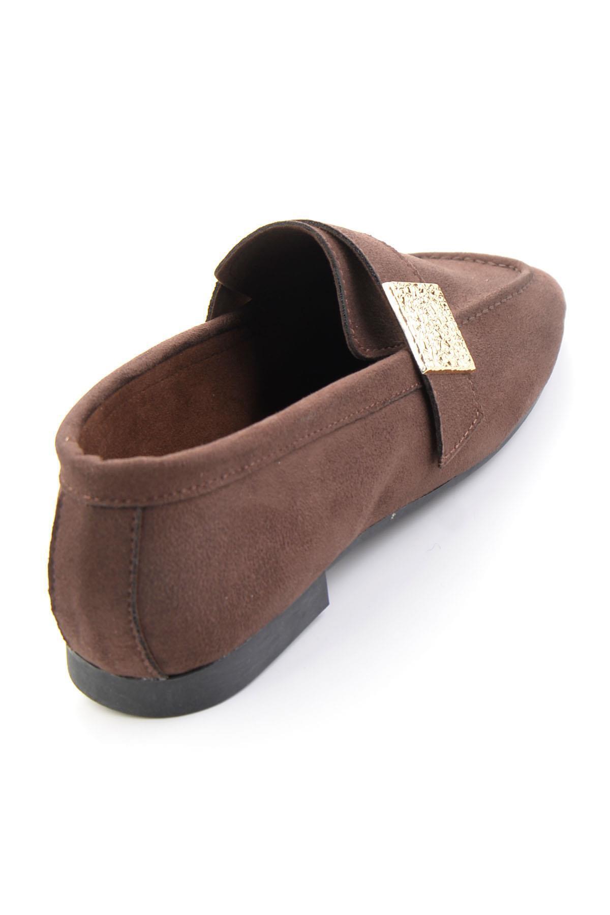 Bambi Kahve Kadın Loafer Ayakkabı K01879251472 görsel 3