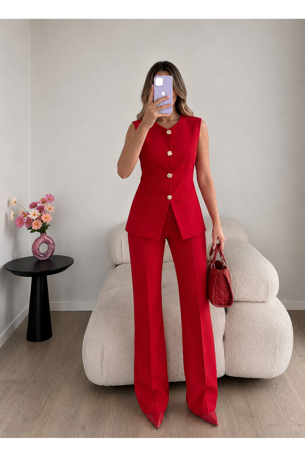 4 Buttons Vest Pants Blazer Set