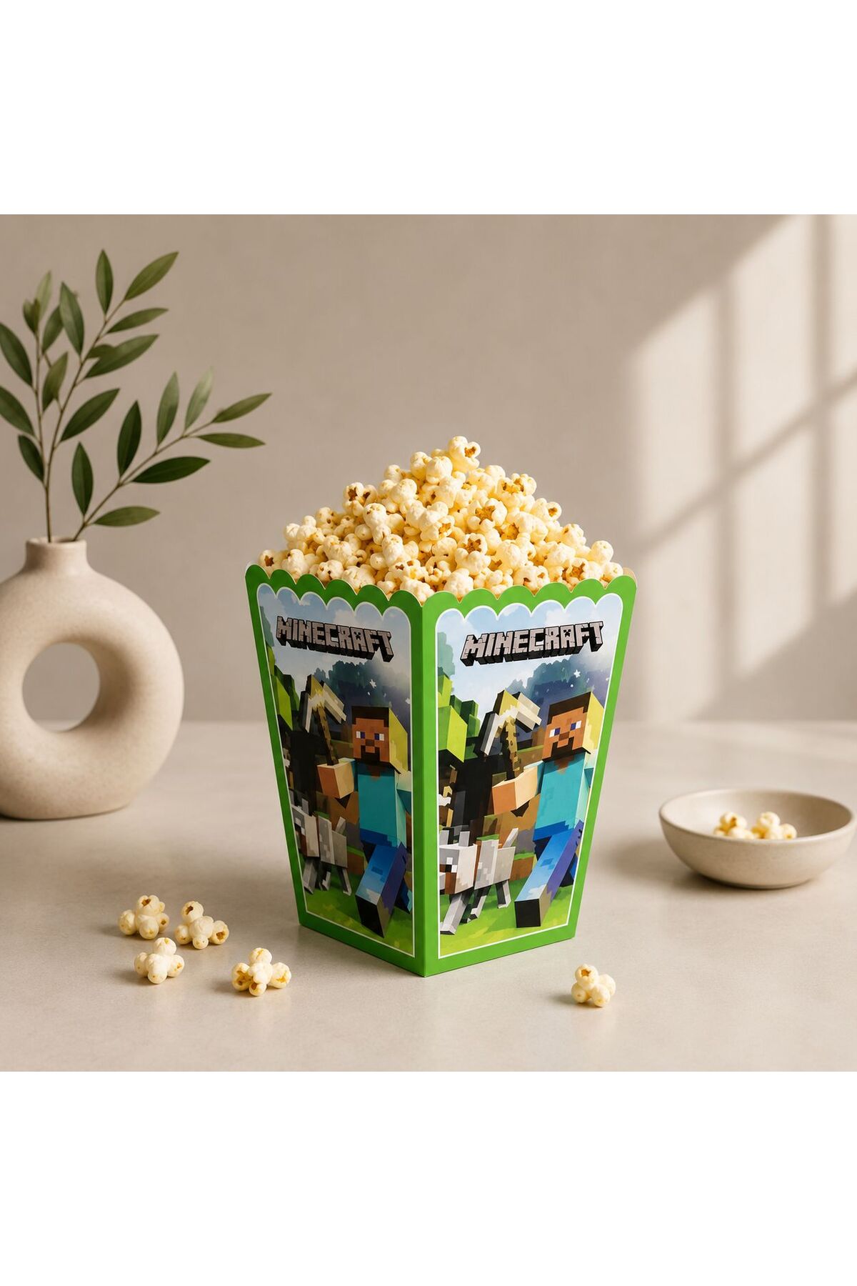 Popcorn Minecraft Buildd Partiden Minecraft Popcorn Mısır Kutusu 8 Adet - Fiyatı, Yorumları