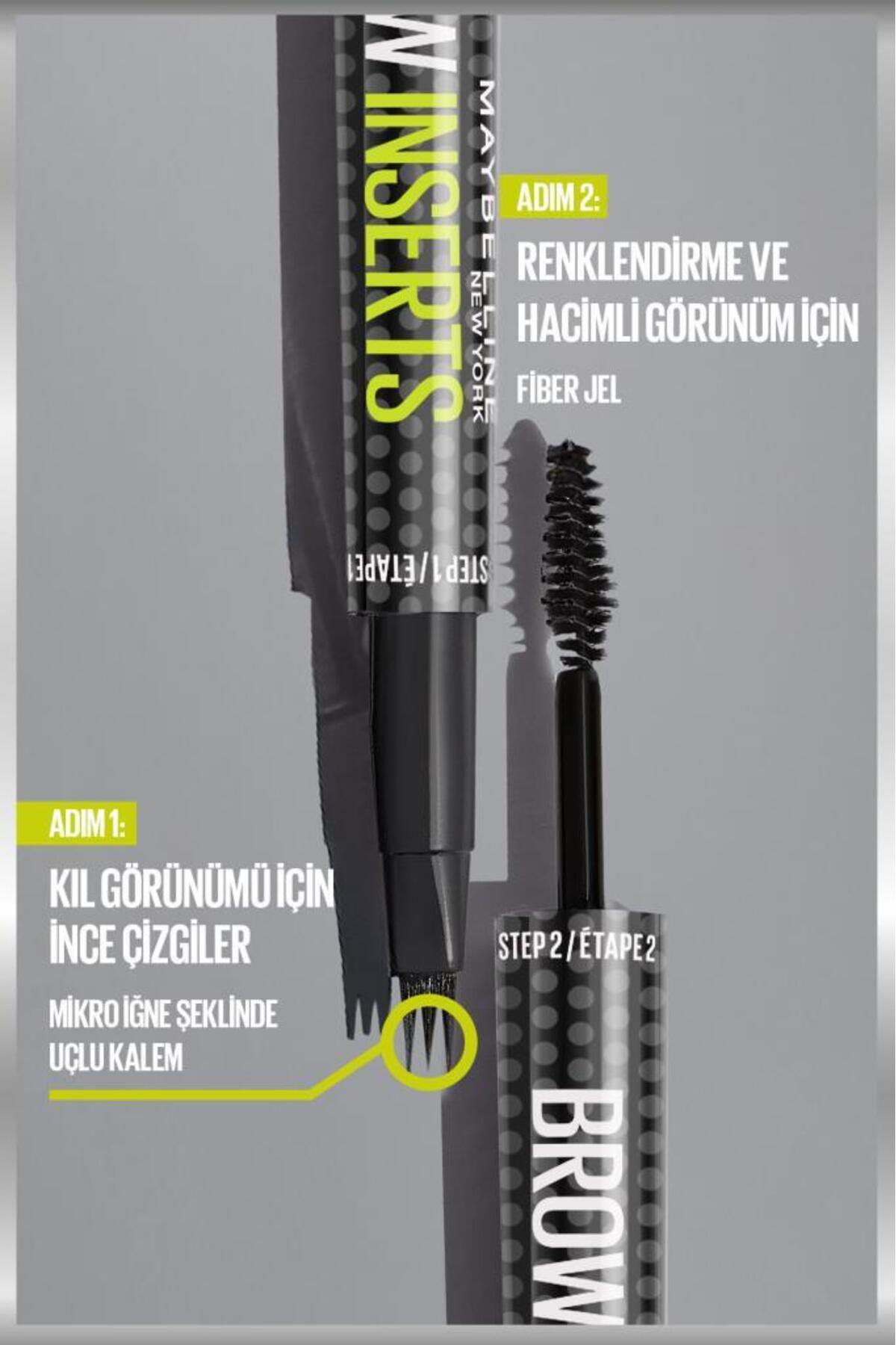 Brow Insert Çift Uçlu Kaş Kalemi – 05 Deep Brown — قهوه‌ای 784587 — تصویر 8 از 8