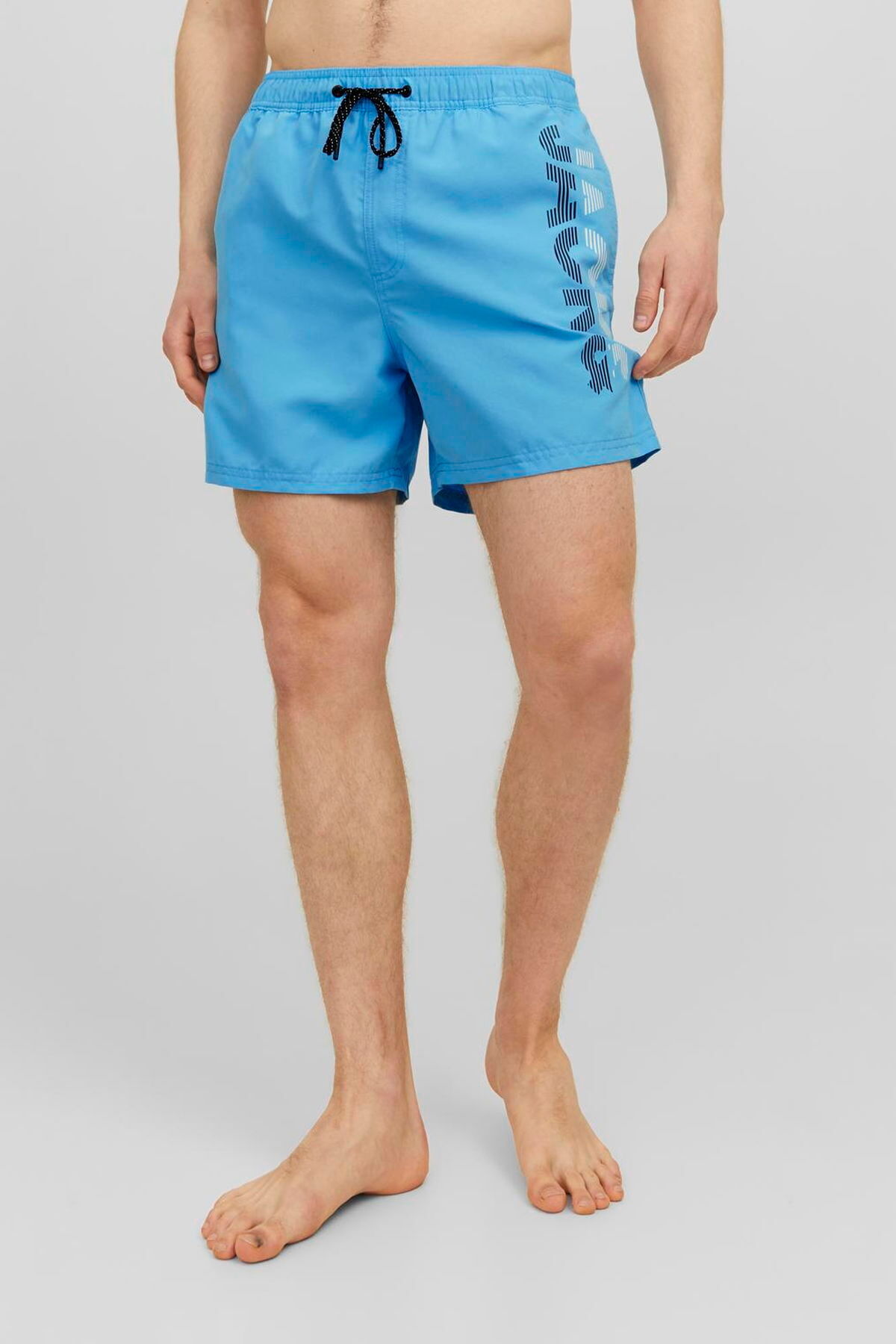 شلوارک شنا مردانه طرح‌دار معمولی - آروبا جک اند جونز شورت مایو Jack & Jones