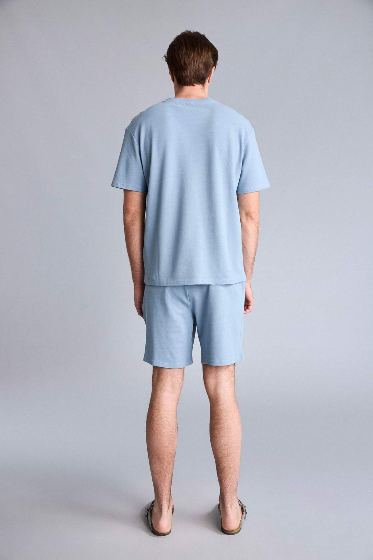 DeFacto New Regular Fit Kısa Kollu 2'li Pike Takım H5199AX26SP görsel 8