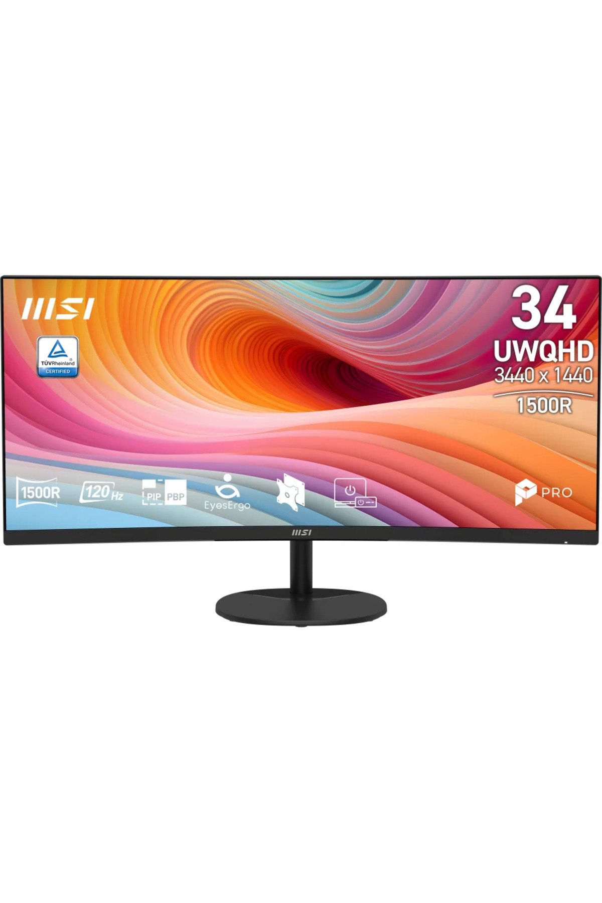 MSI PRO MP341CQ E12 34 3440x1440 UWQHD 120Hz 4ms Curve 1500R HDMI