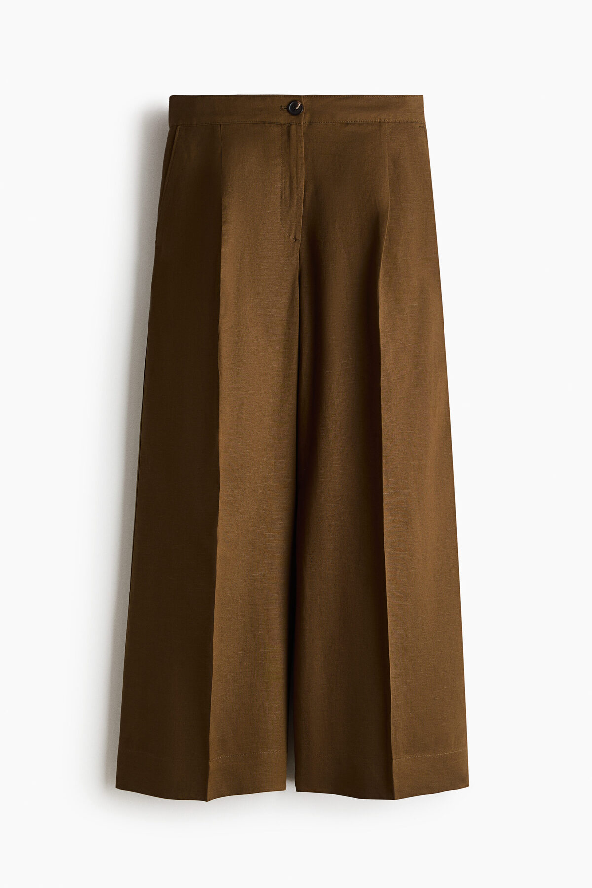 H&M Keten Karışımlı Bilek Boyu Pantolon görsel 4