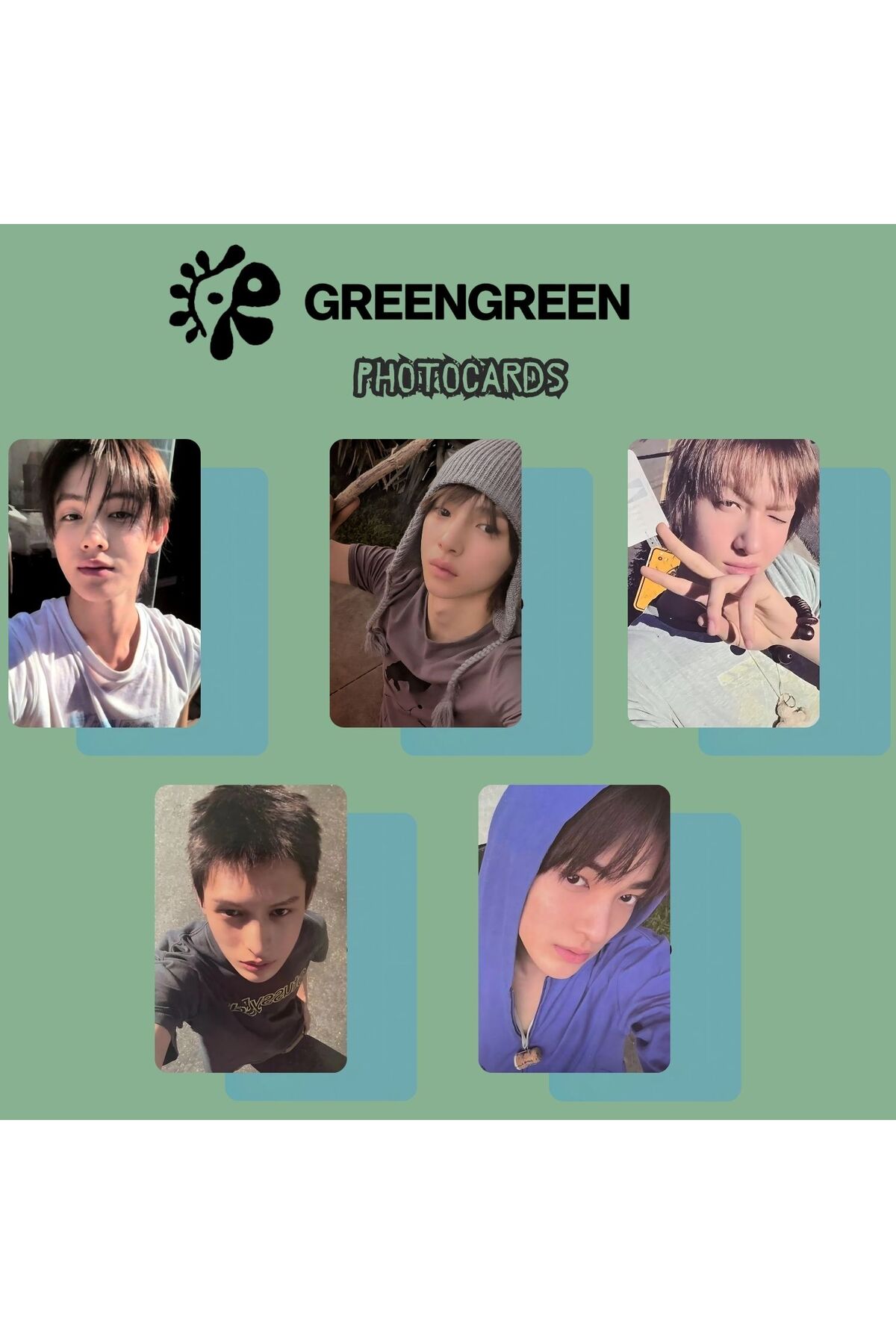 CORTIS GREENGREEN Kpop nara US トレカ ５枚セット Kpop Dünyasi CORTIS '' GreenGreen '' Street Ver. Photocards Set
