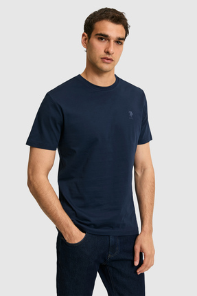 U.S. Polo Assn. Erkek Regular Fit Bisiklet Yaka Lacivert Basic Tişört 5032695...