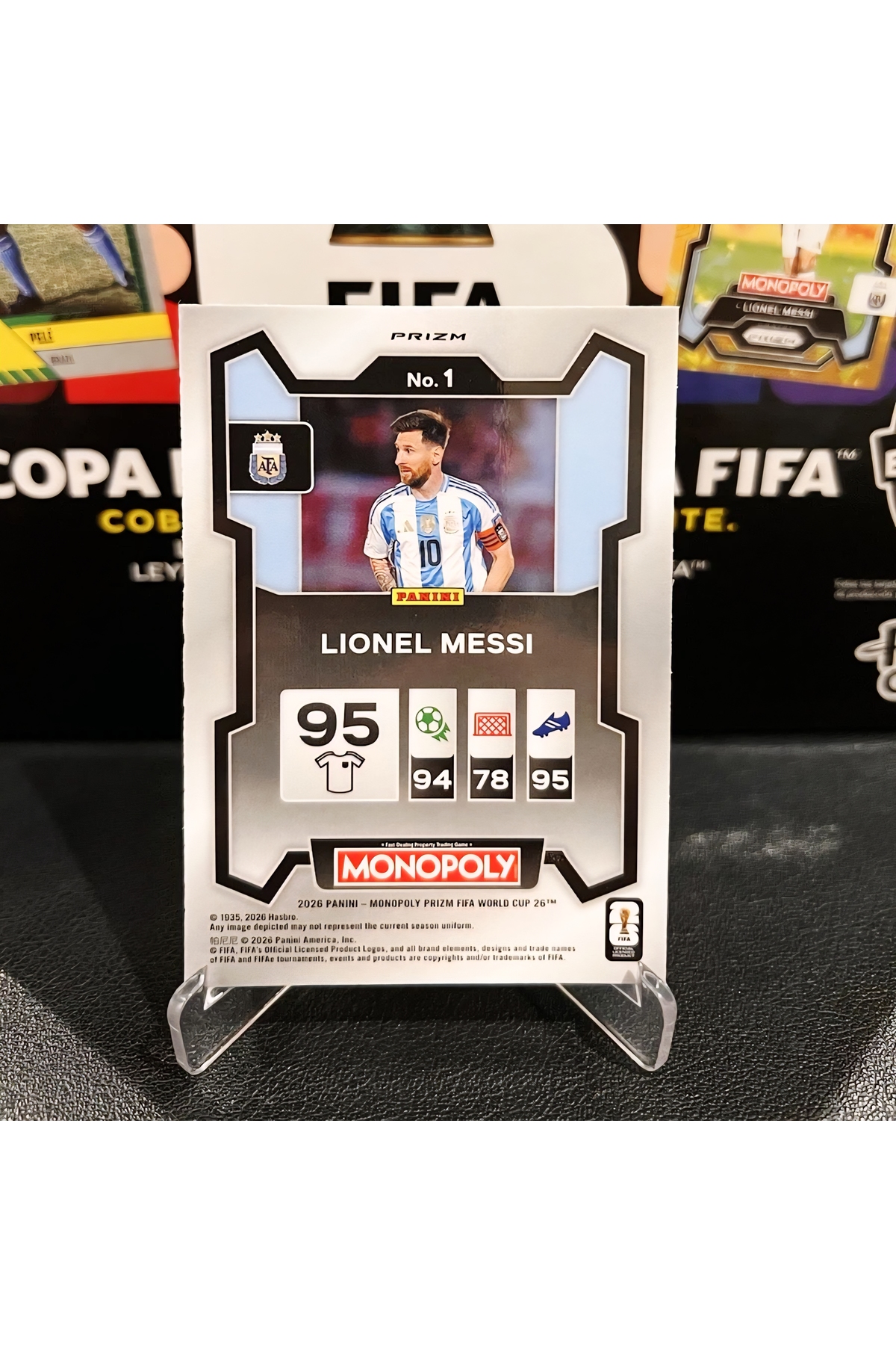 Panini Prizm Monopoly Lionel Messi No.1 Gold Ice Cracked Oyun 