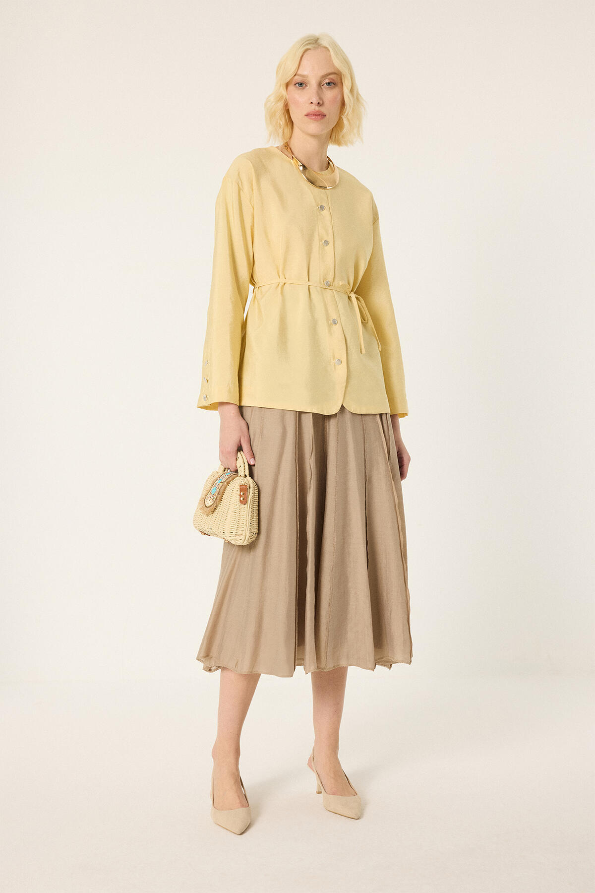 Touche Prive Belted Kupra Shirt