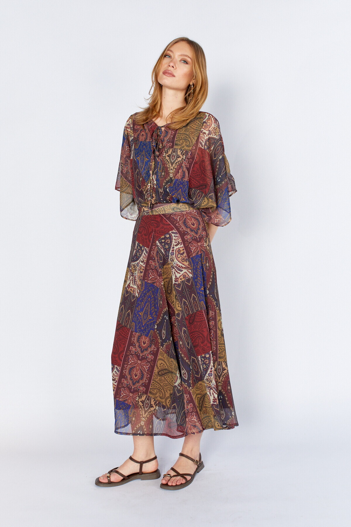 Pastel Bohem Desenli Kadın Etek | MKS2910749-1
