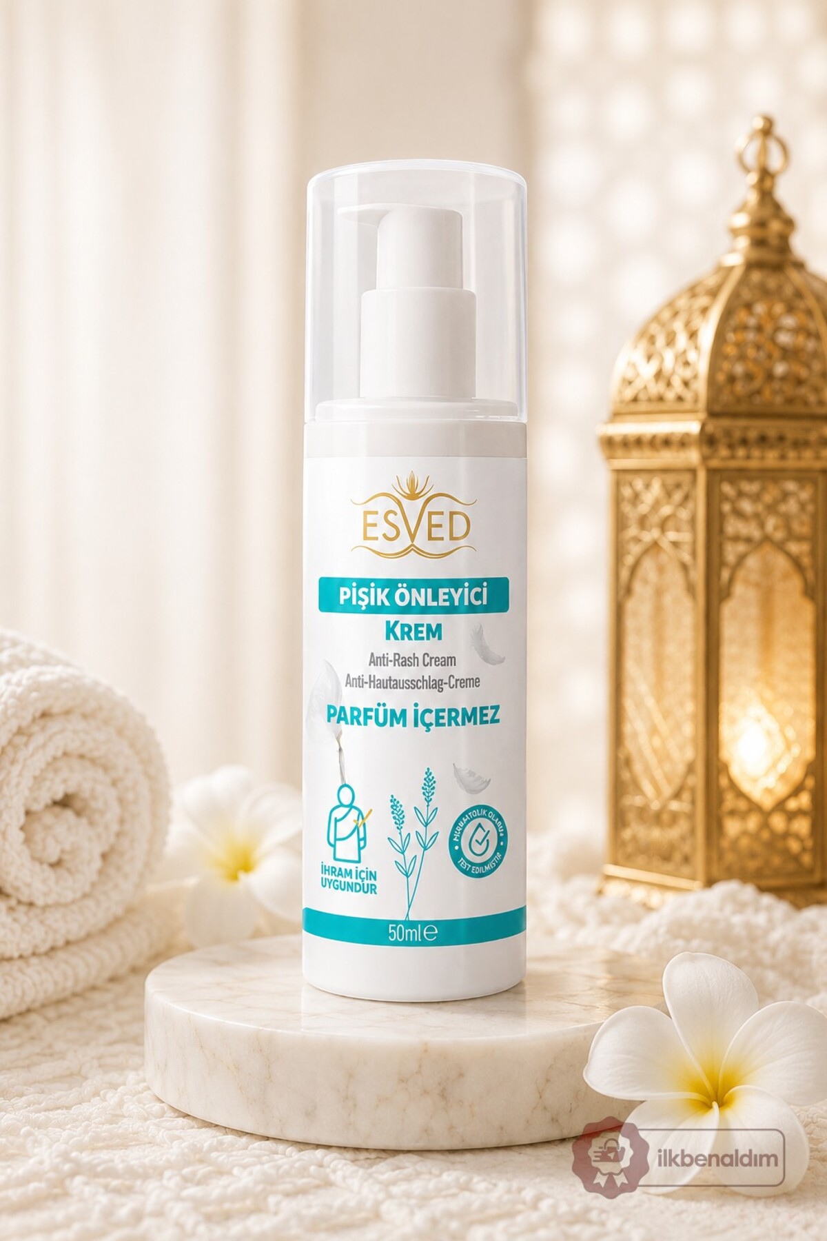 İhrama Uygun Kokusuz Pişik Kremi 50ml Hac ve Umre İçin Pişik Kremi | Parfüm İçermez — İlkbenaldim-Kokusuz–Pişik-Kremi — تصویر 2 از 6