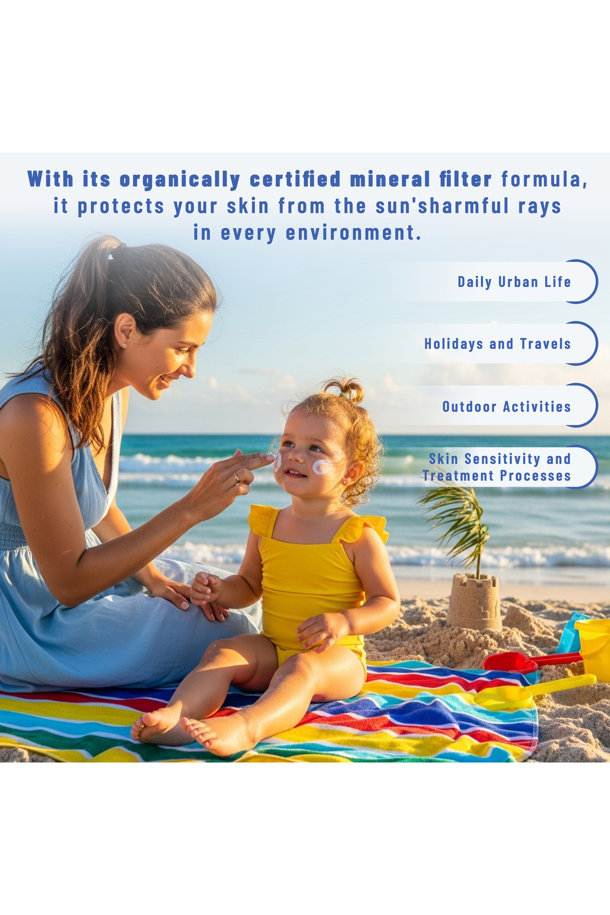 Anne & Çocuk SPF 50+ Mineral Filtreli Organik Güneş Koruma Seti - Ecocert Cosmos Organic — ALIYES Premium 002 — تصویر 2 از 4