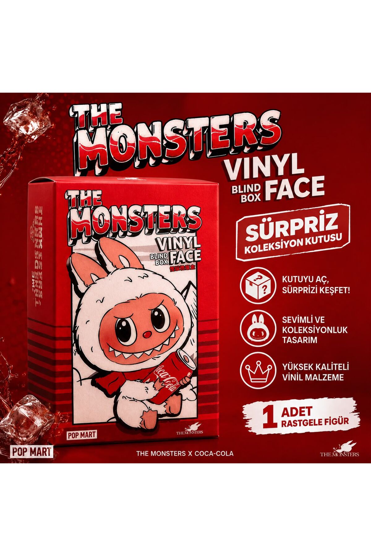 POP MART THE MONSTERS COCA-COLA 4個セット Labubu The Monsters x Coca-Cola Koleksiyon Figürü oyuncak - Fiyatı
