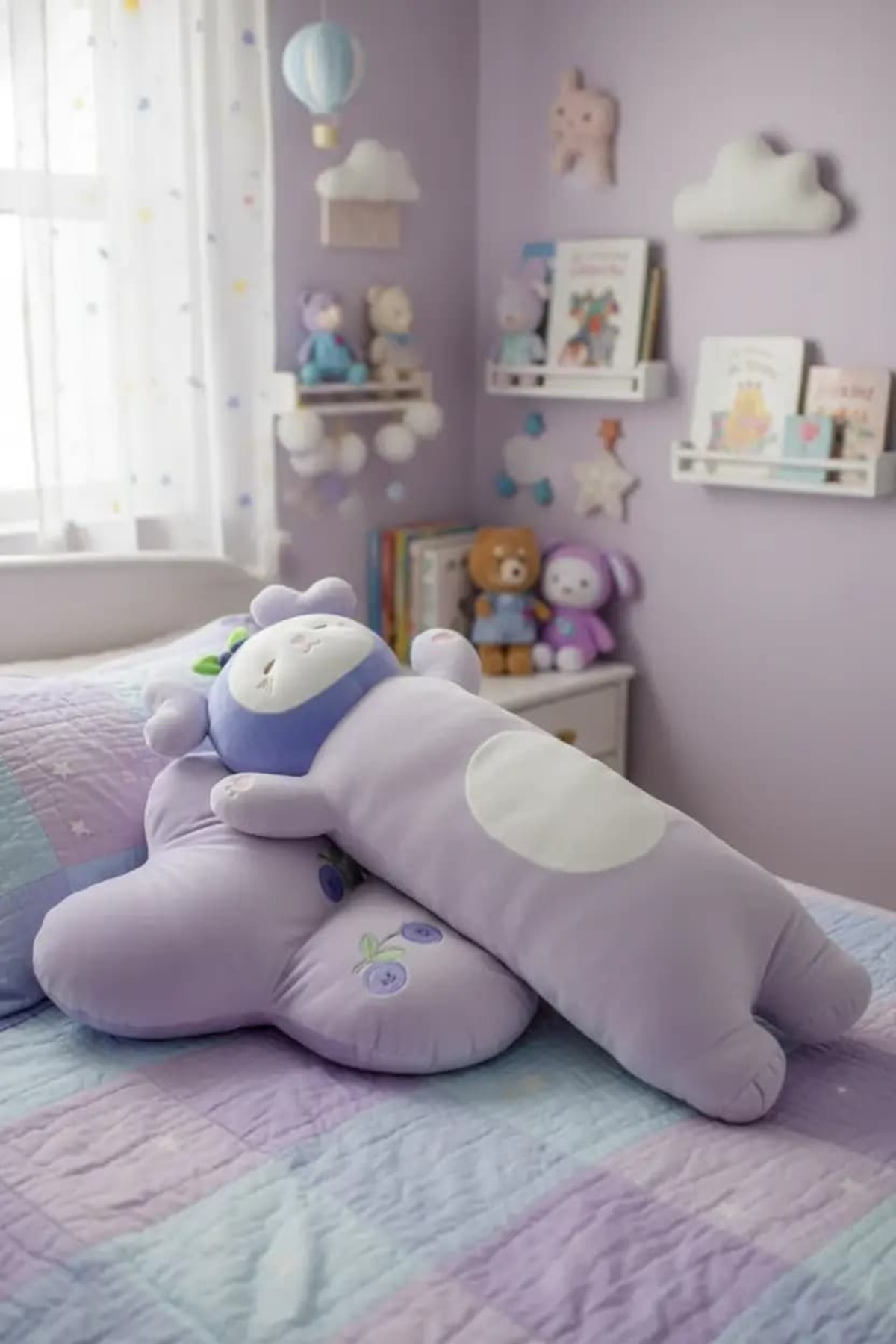 Miniso Lisanslı Yaban Mersinli Kedi Yastığı 76 Cm – Yumuşacık