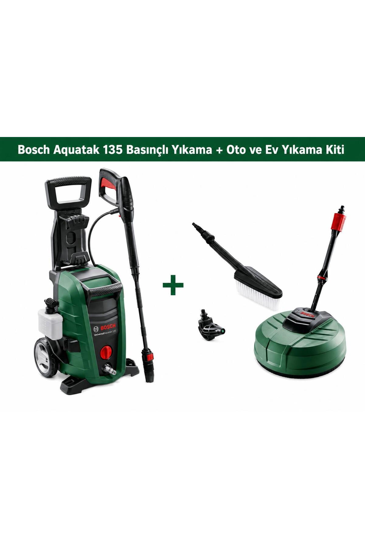 Bosch Aquatak 135 Basınçlı Yıkama + Oto ve Ev Yıkama Kiti