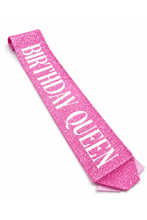 AEC Party Pink BIRTHDAY QUEEN Kuşak Doğum Günü Kuşağı BIRTHDAY QUEEN Yazılı P...