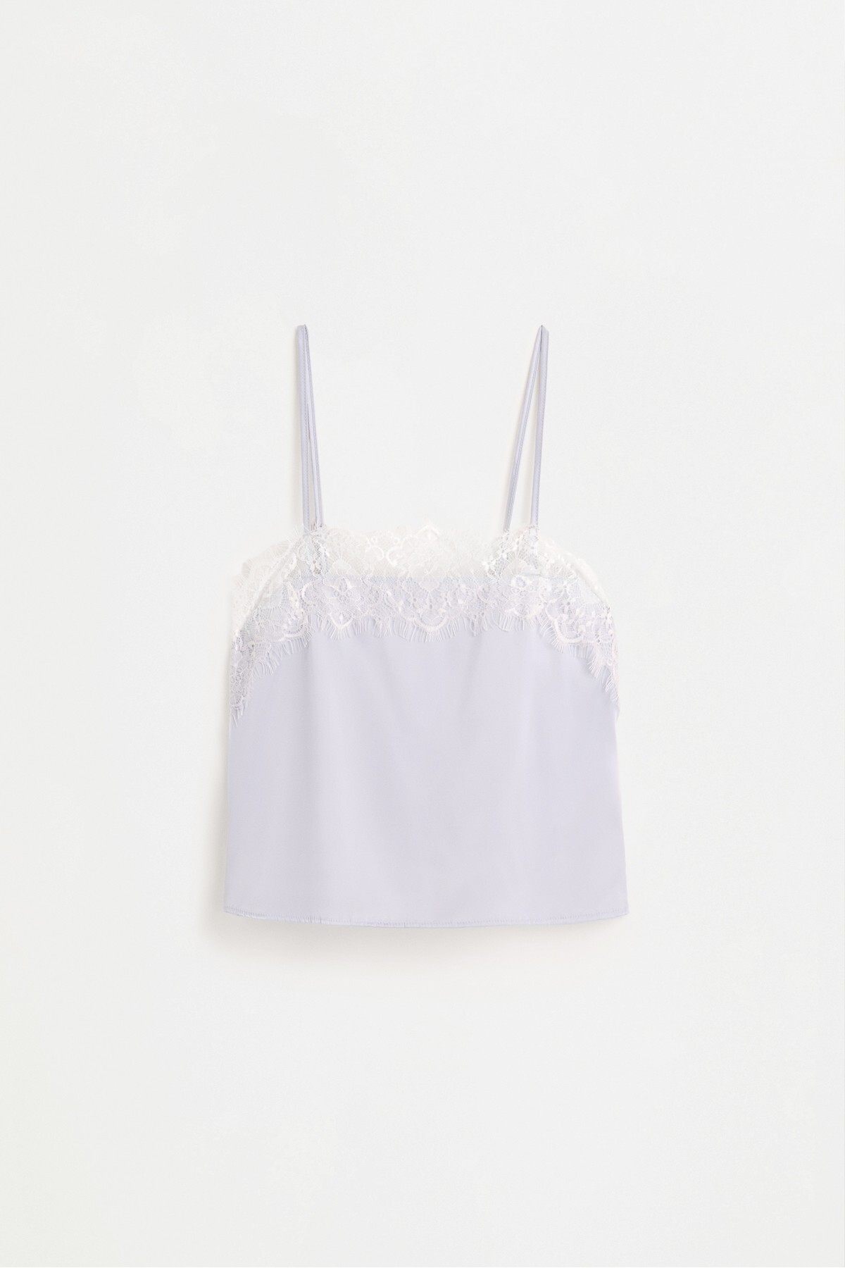 Satin lace top