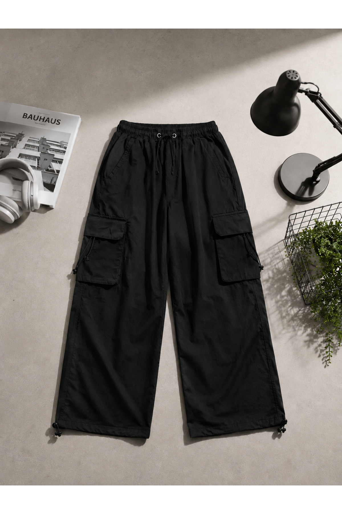 Blackout Wide Leg Kargo Pantolon — مشکی GRW-OBS-302 — تصویر 5 از 5