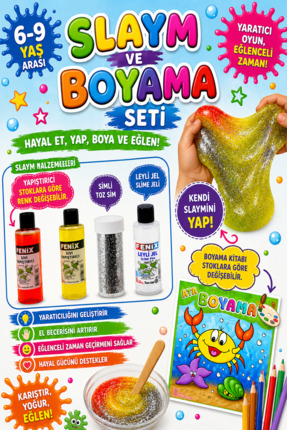 Ata Yayıncılık 6-9 yaş Slaym ve Boyama Seti