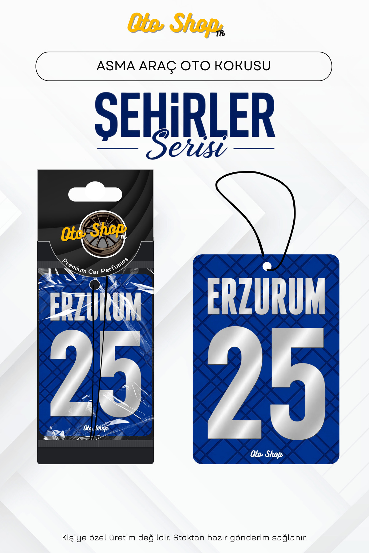 OTOSHOPTR ERZURUM 25 Şehir Kokuları Serisi Oto Araç Kokusu