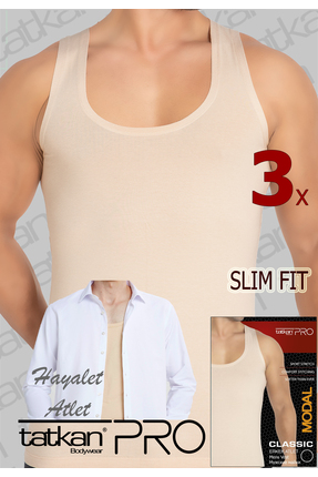 TATKAN BODYWEAR 3'lü Erkek Penye Modal Classic Atlet