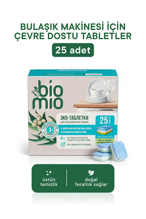BioMio Bio-Tabs Hepsi Bir Arada Bulaşık Makinesi Tableti 25 adet - Okaliptüs ...