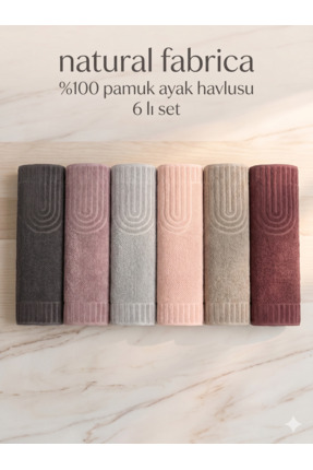 nf natural fabrica % 100 Pamuk Banyo AYAK HAVLUSU %100 Emicilik 6'lı set