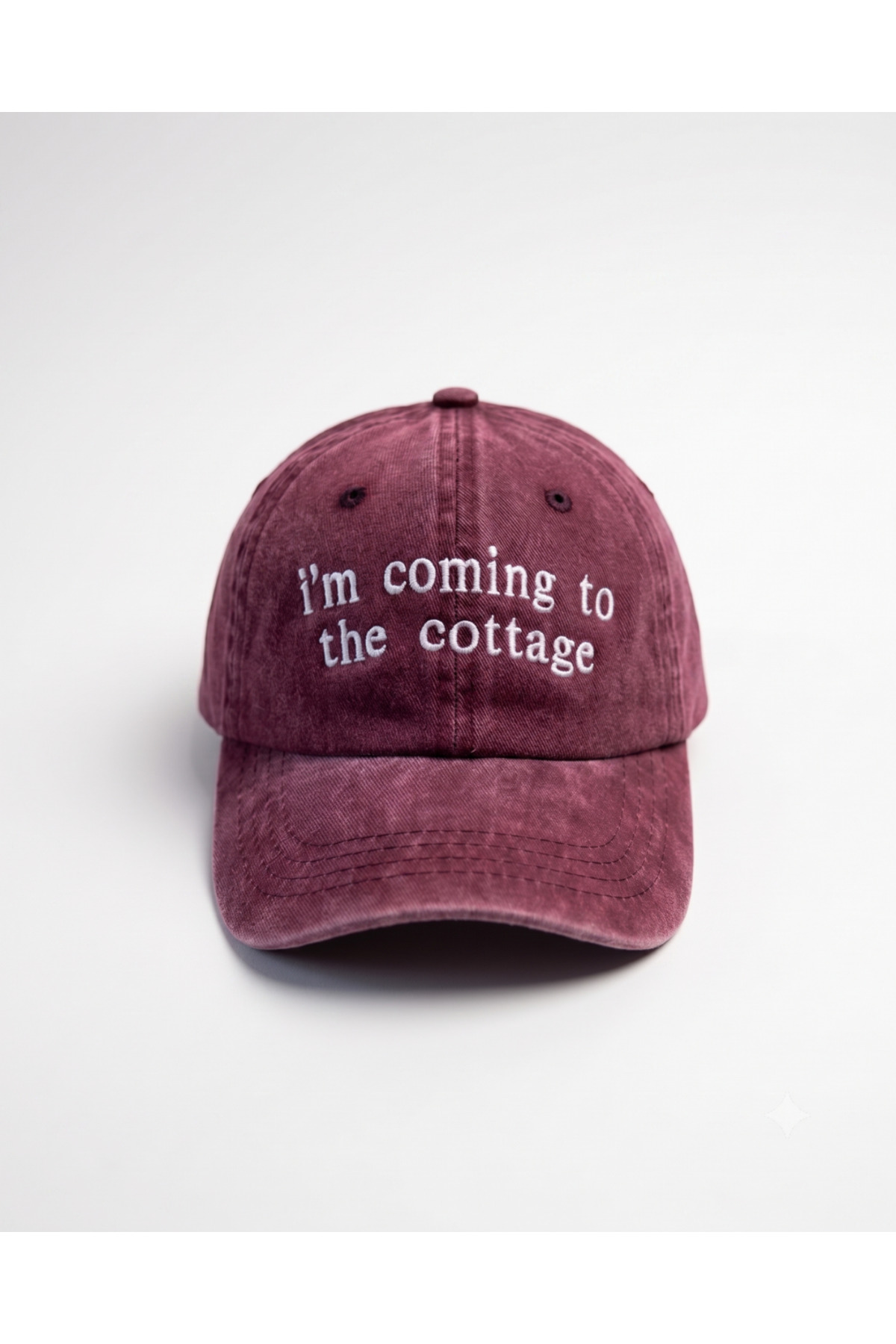 "I'm Coming To The Cottage" Embroidered Vintage Baseball Cap Hat "" cottagecore "movement reflecting life intertwined with nature"