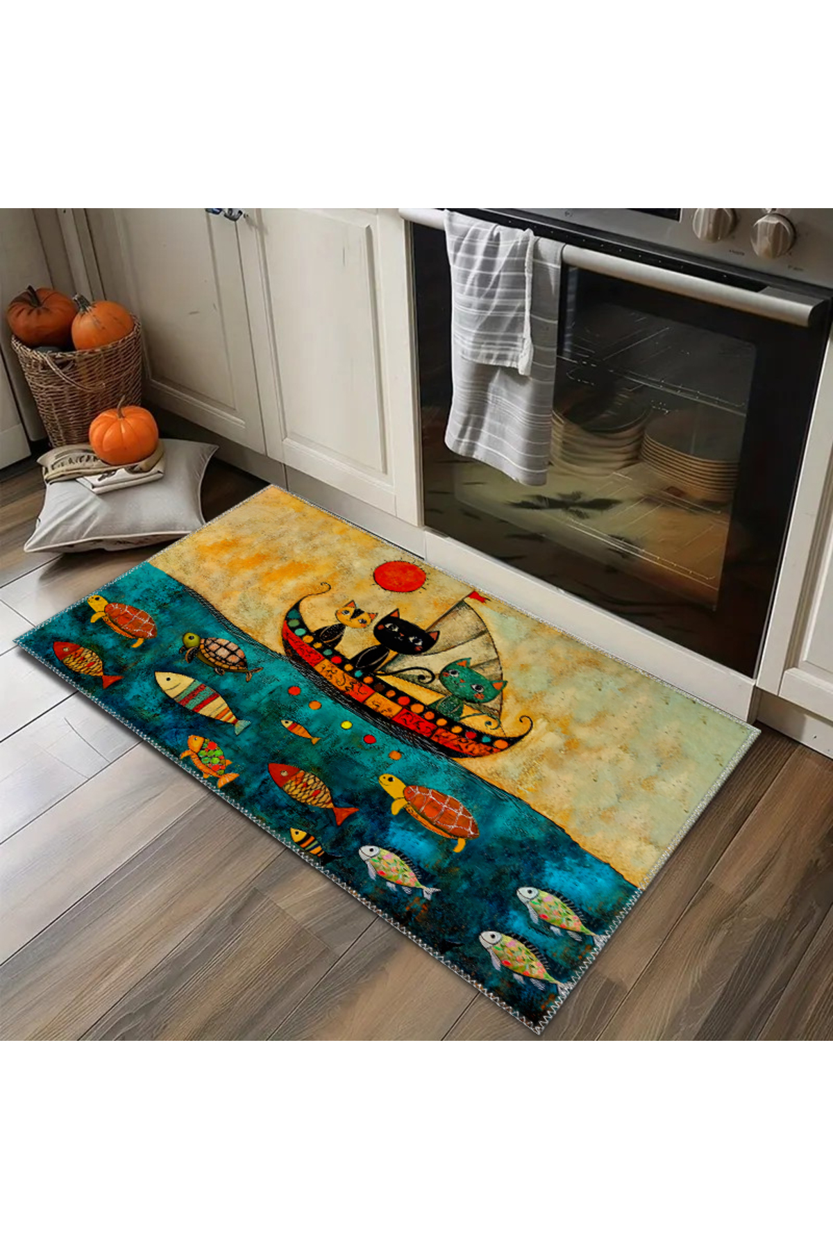 Printed Anti-Slip Base Decorative Indoor Mop Door Front Kitchen Bathroom 50x80 Mop