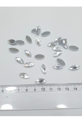 CRYSTALSHOP Ütü Ile Yapışan Taş - Şekilli 7*15 mm Mekik ( 100 ADET )