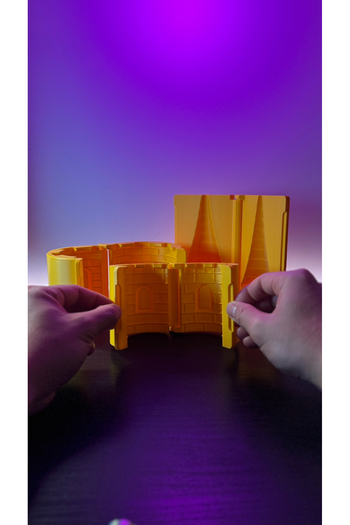 troyaart3d Kumdan Kale Kulesi Kalıbı - 3 Katlı Geçmeli Modüler