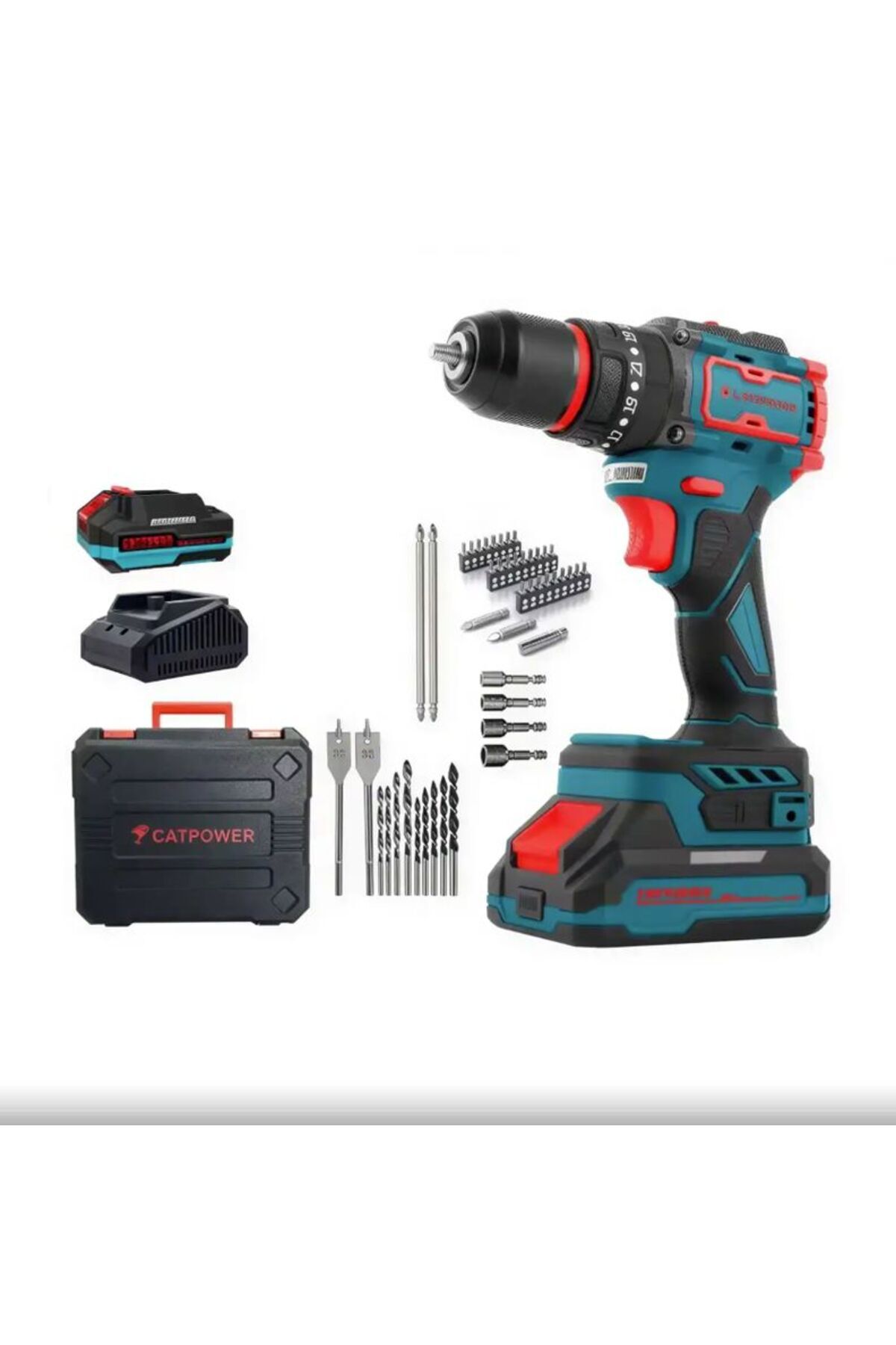 Catpower 1050 Cordless Impact Wrench 70-Piece Accessory Set